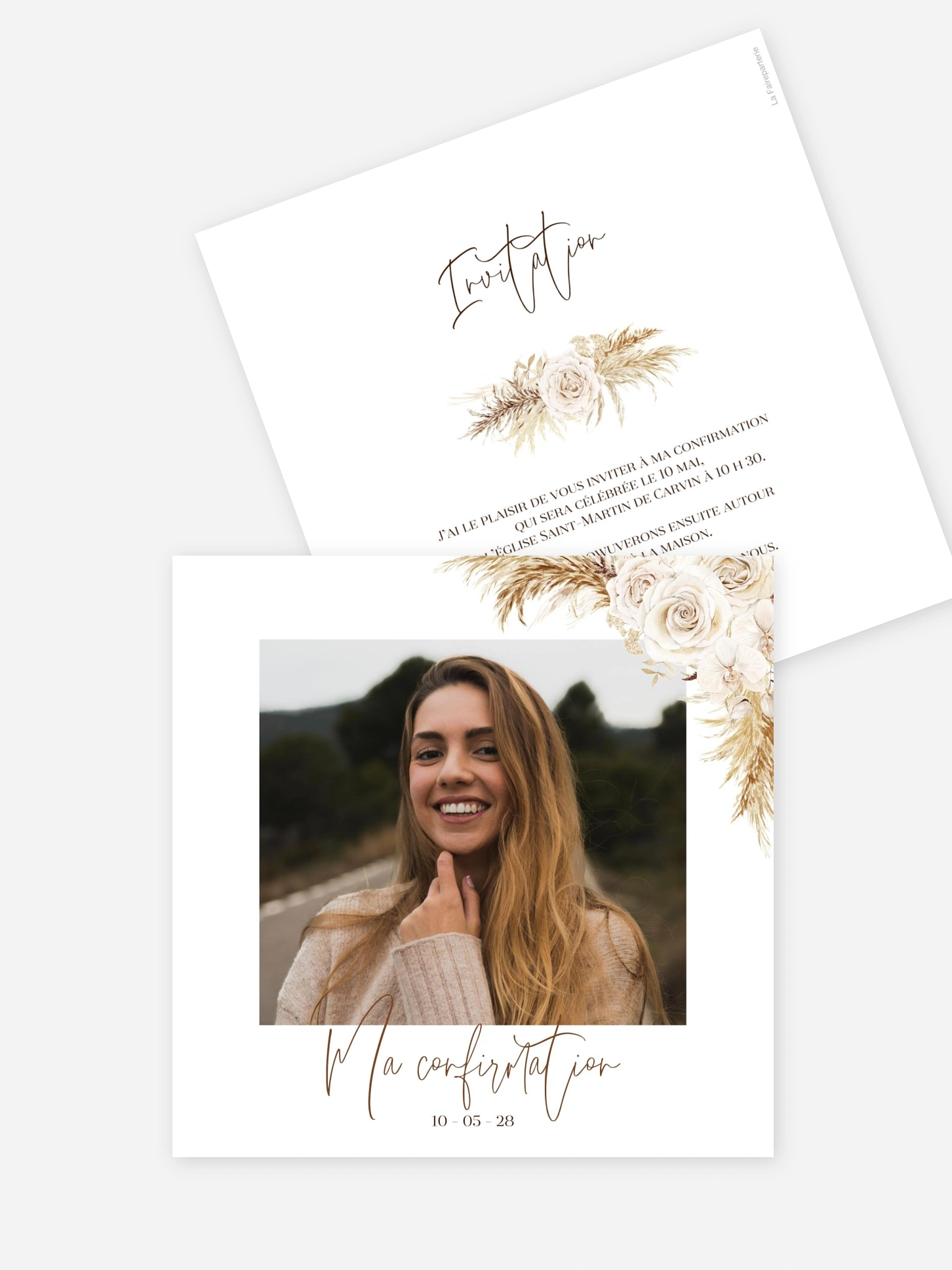 Invitation Confirmation Elegant Boho