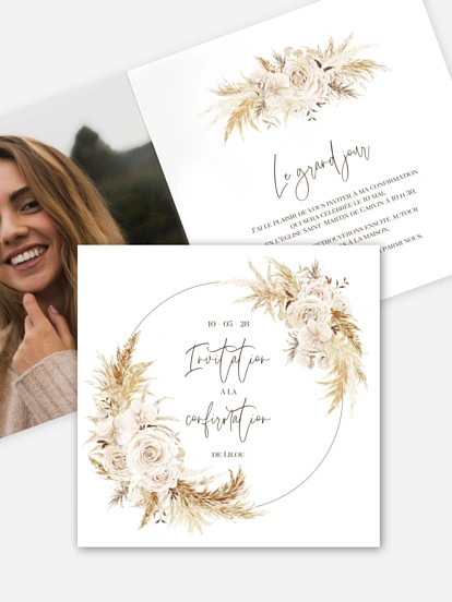 Invitation Confirmation Elegant Boho
