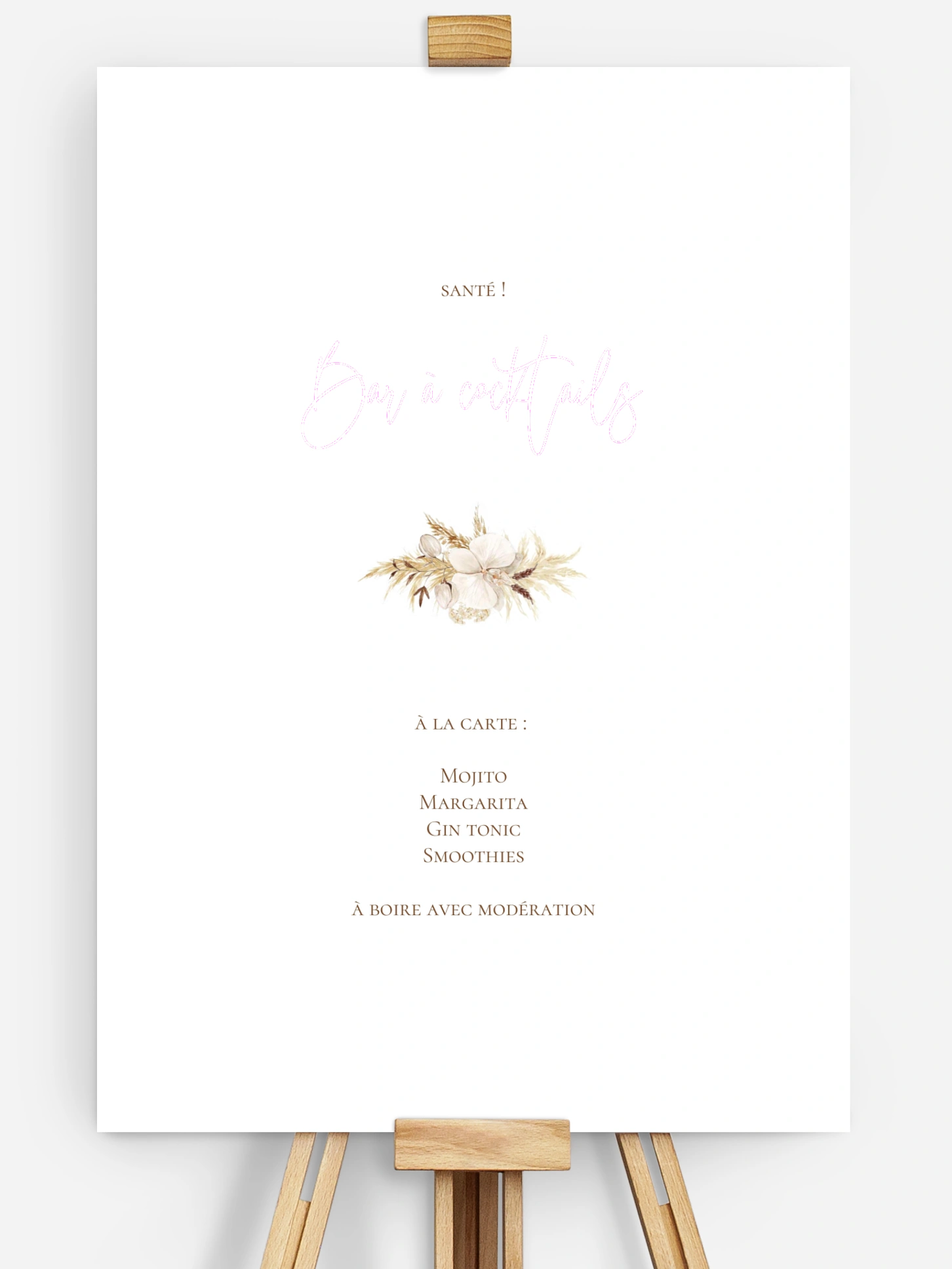 Affiche cocktail Elegant Boho
