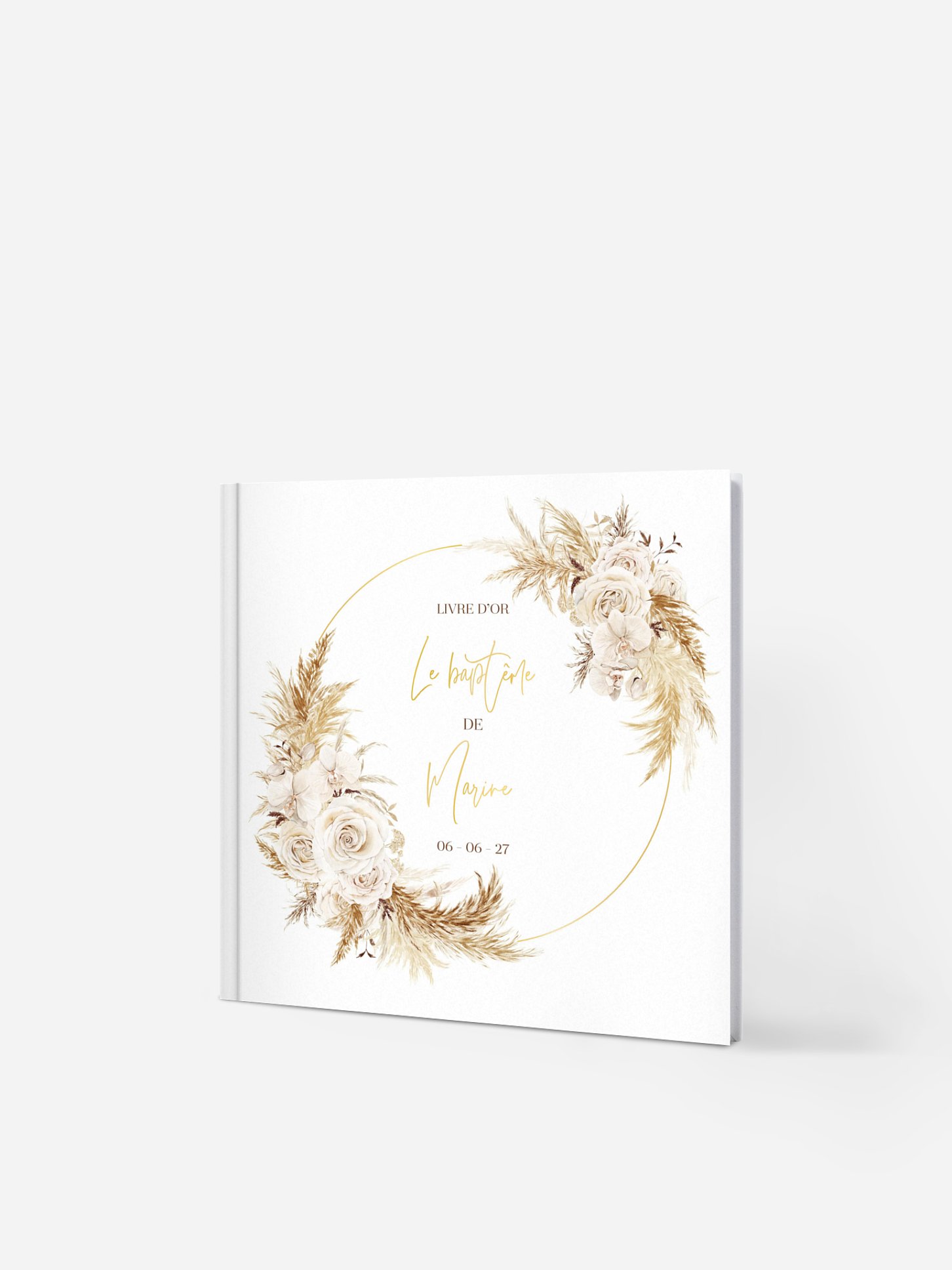 Livre d’or baptême Elegant Boho