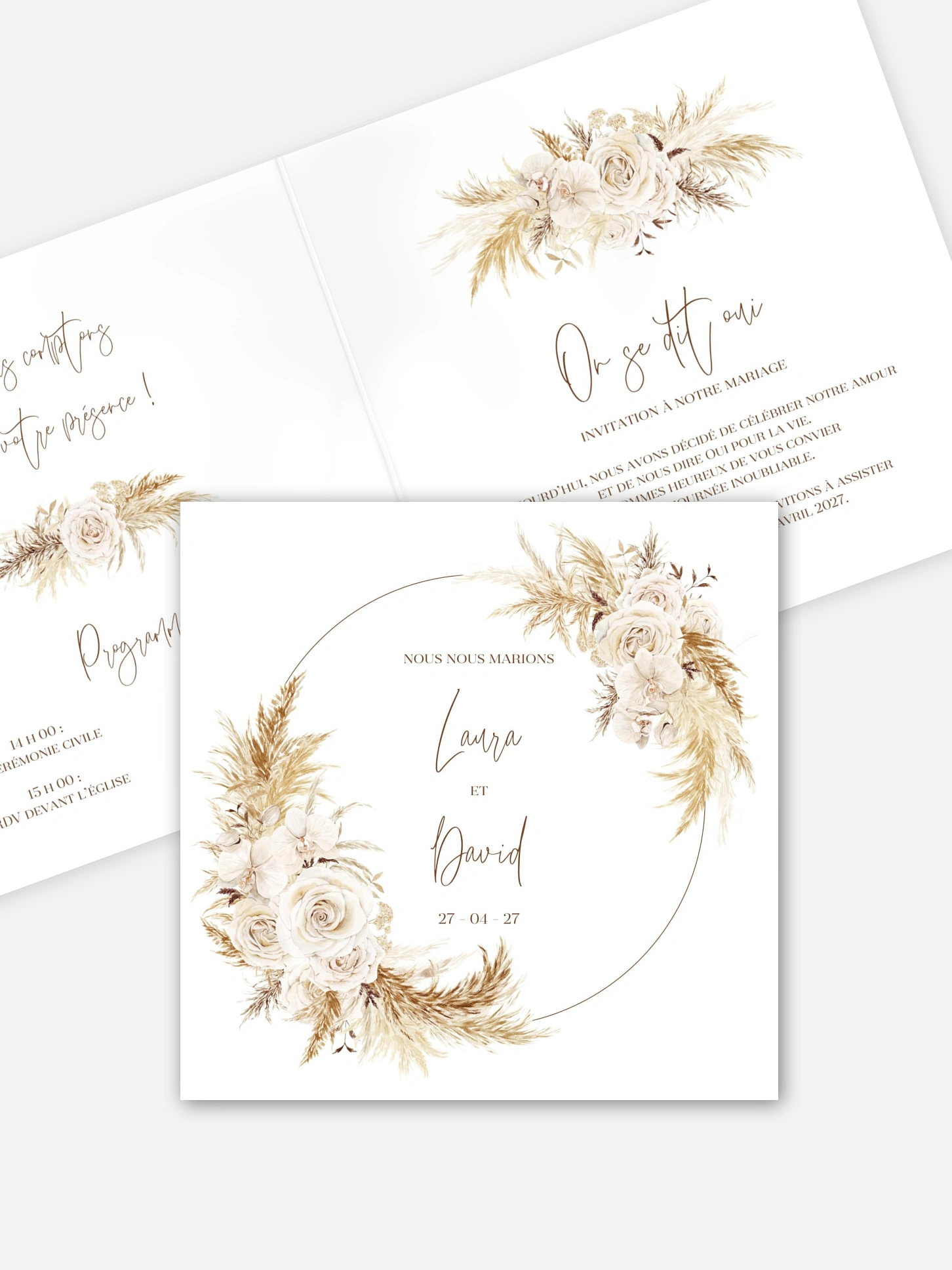 Faire-part de mariage Elegant Boho