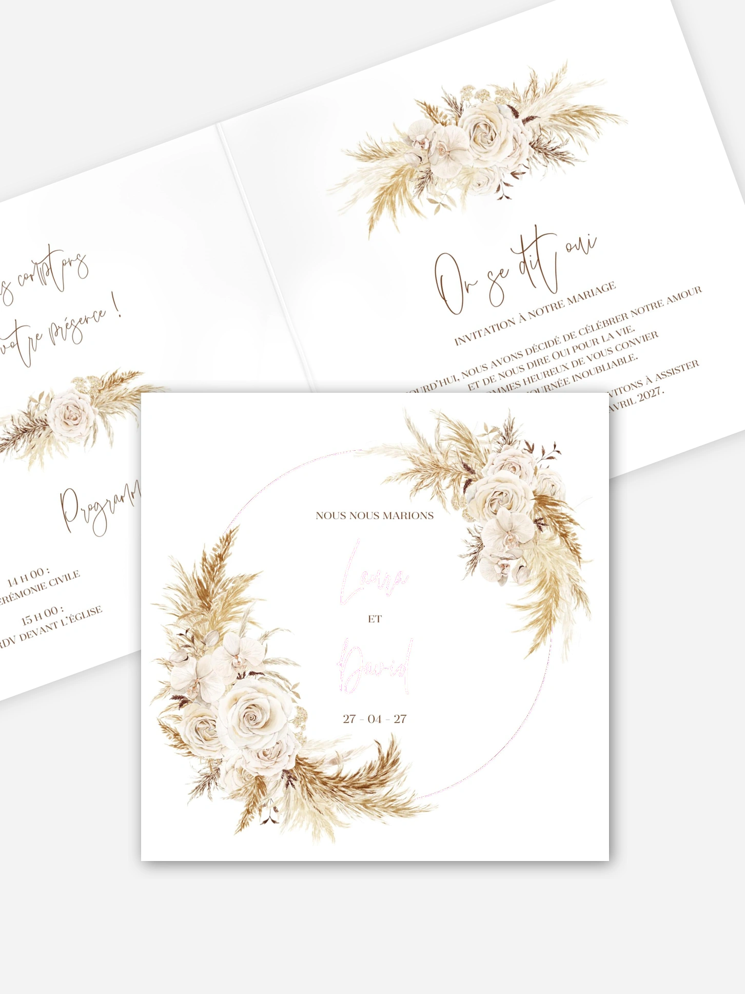 Faire-part de mariage Elegant Boho