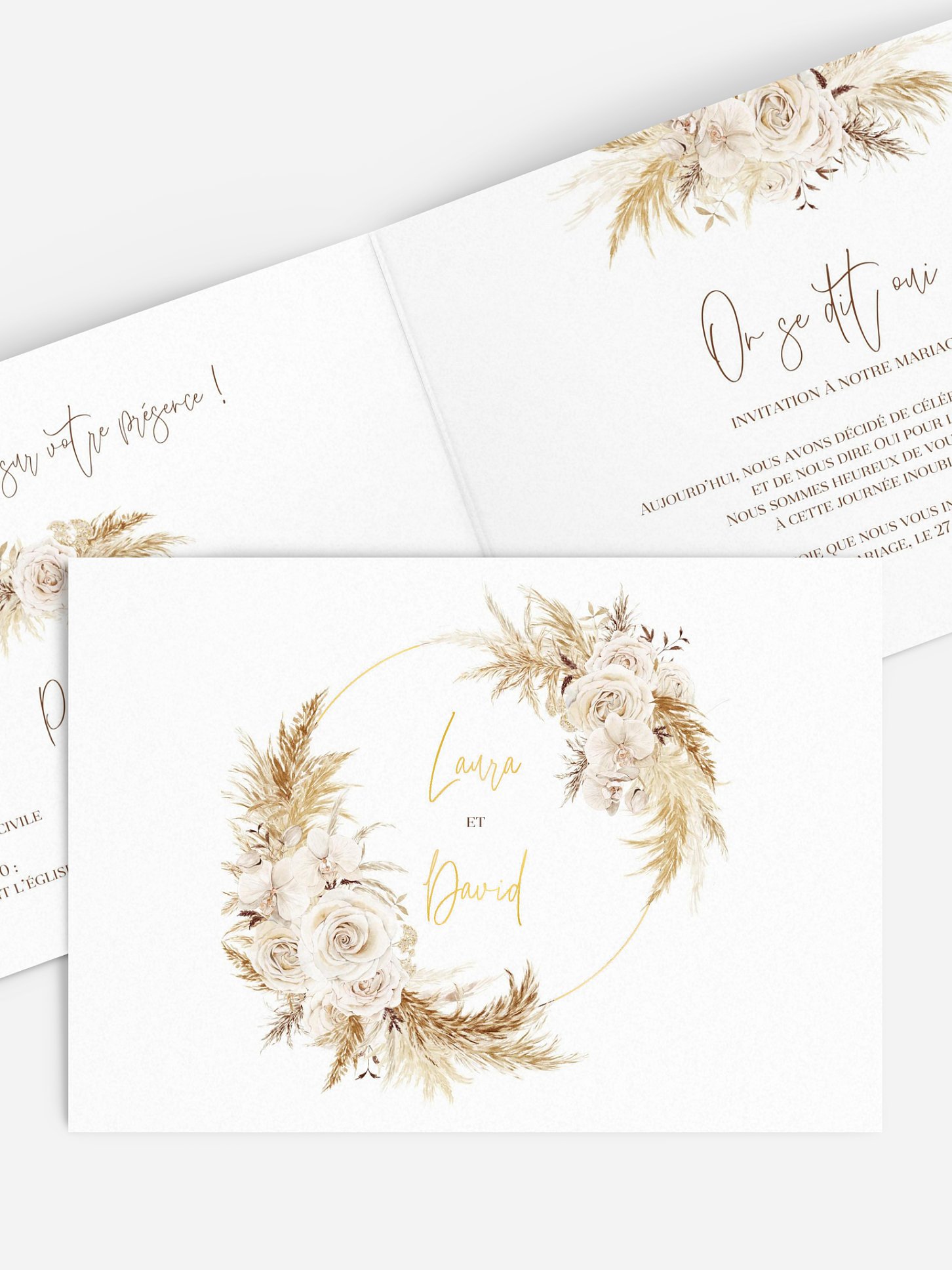 Faire-part de mariage Elegant Boho