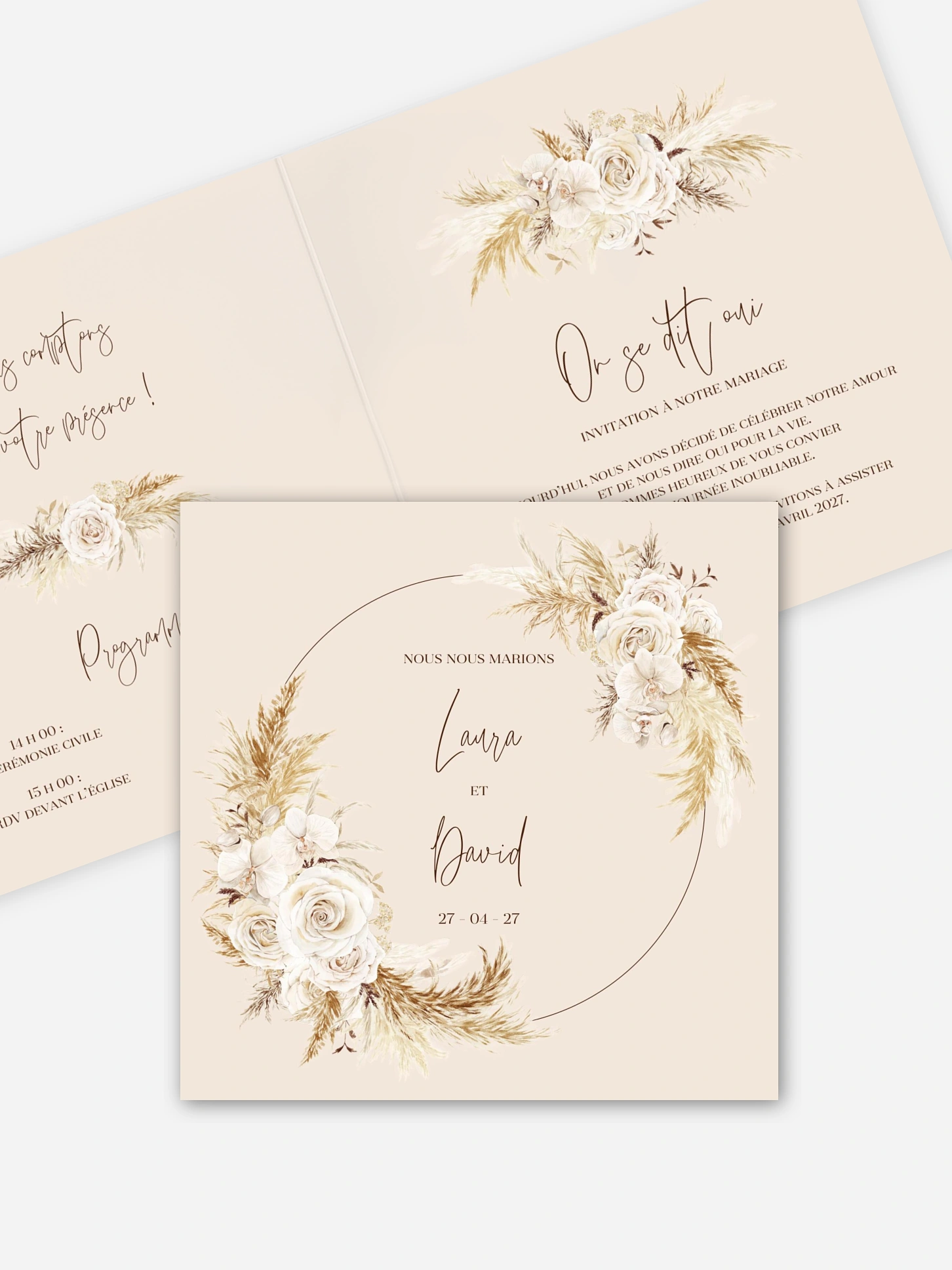 Faire-part de mariage Elegant Boho