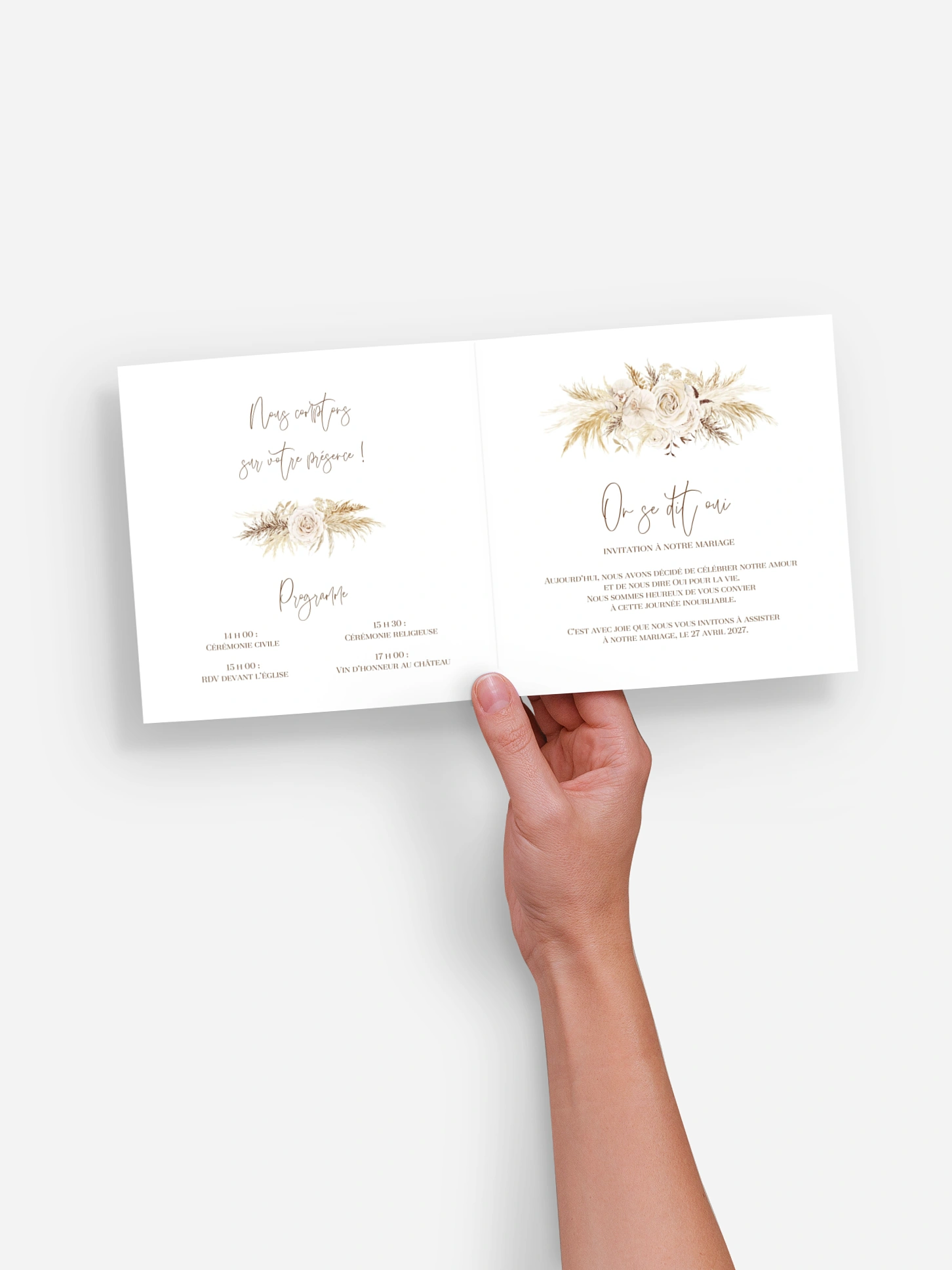 Faire-part de mariage Elegant Boho