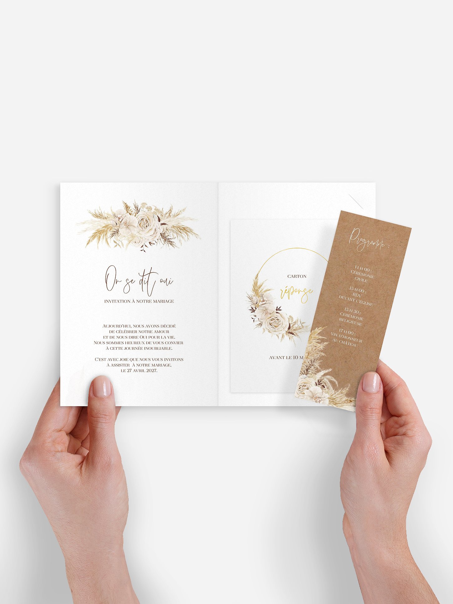Faire-part de mariage Elegant Boho