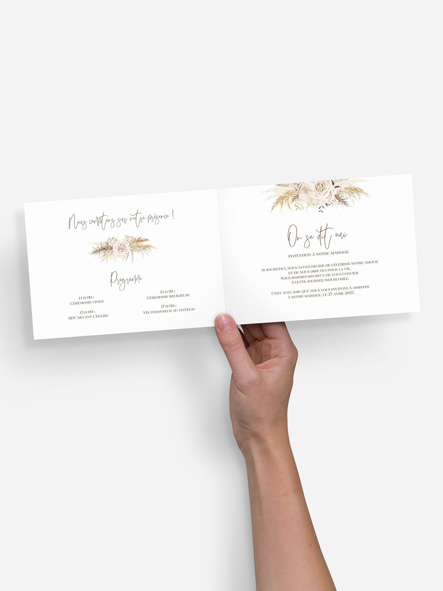 Faire-part de mariage Elegant Boho