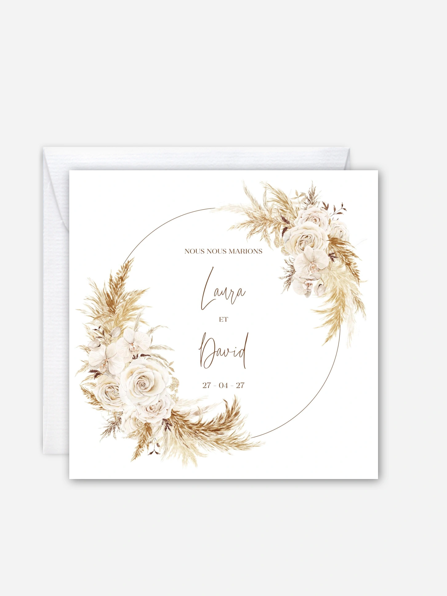 Faire-part de mariage Elegant Boho