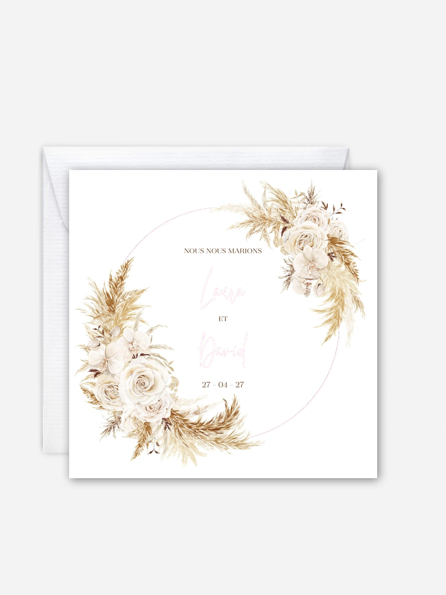 Faire-part de mariage Elegant Boho