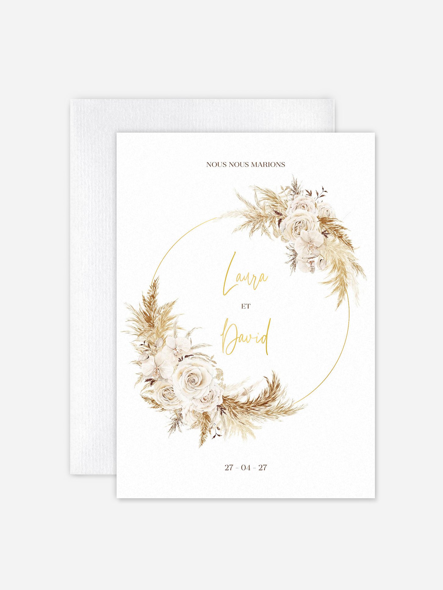 Faire-part de mariage Elegant Boho