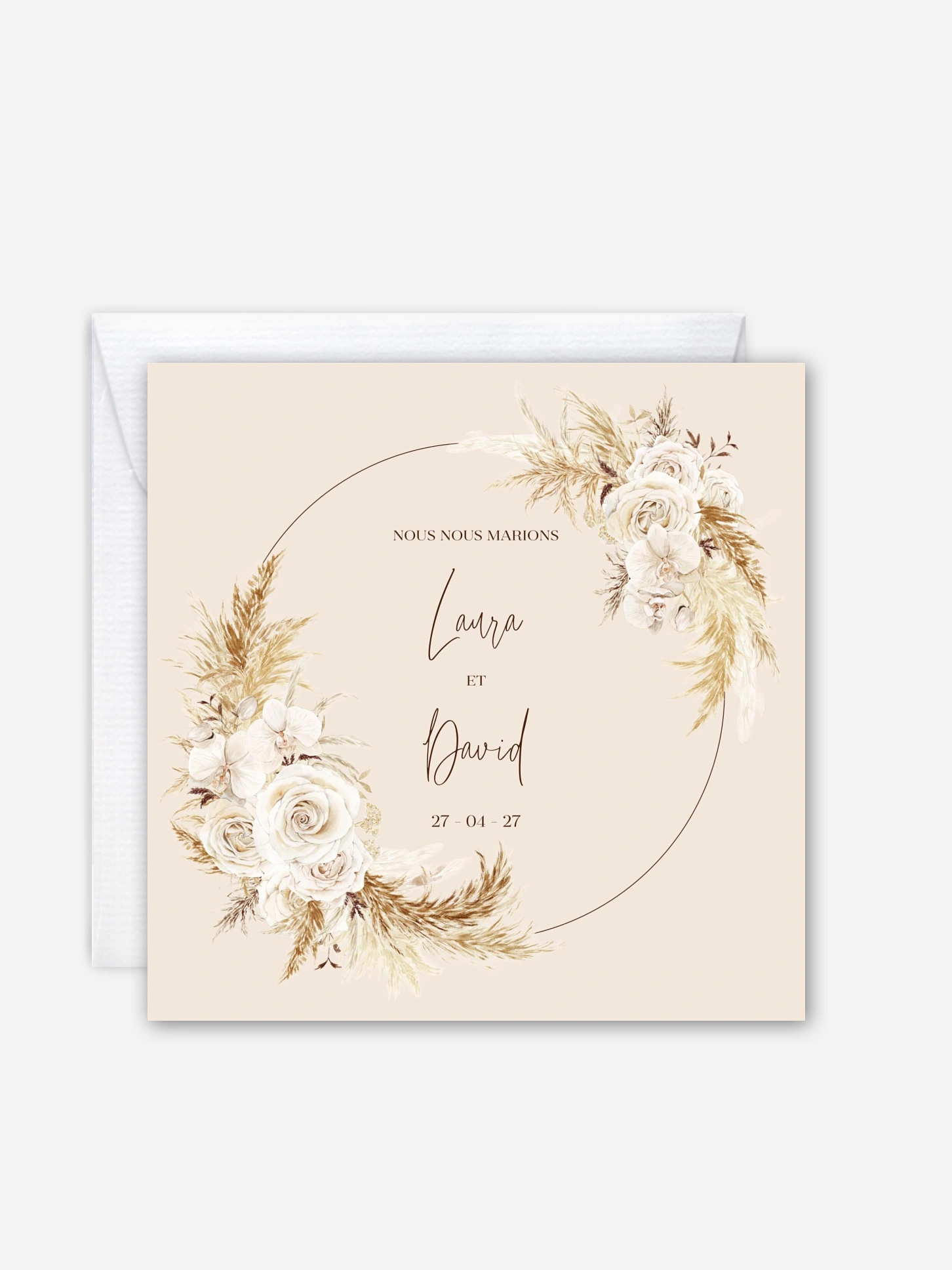 Faire-part de mariage Elegant Boho
