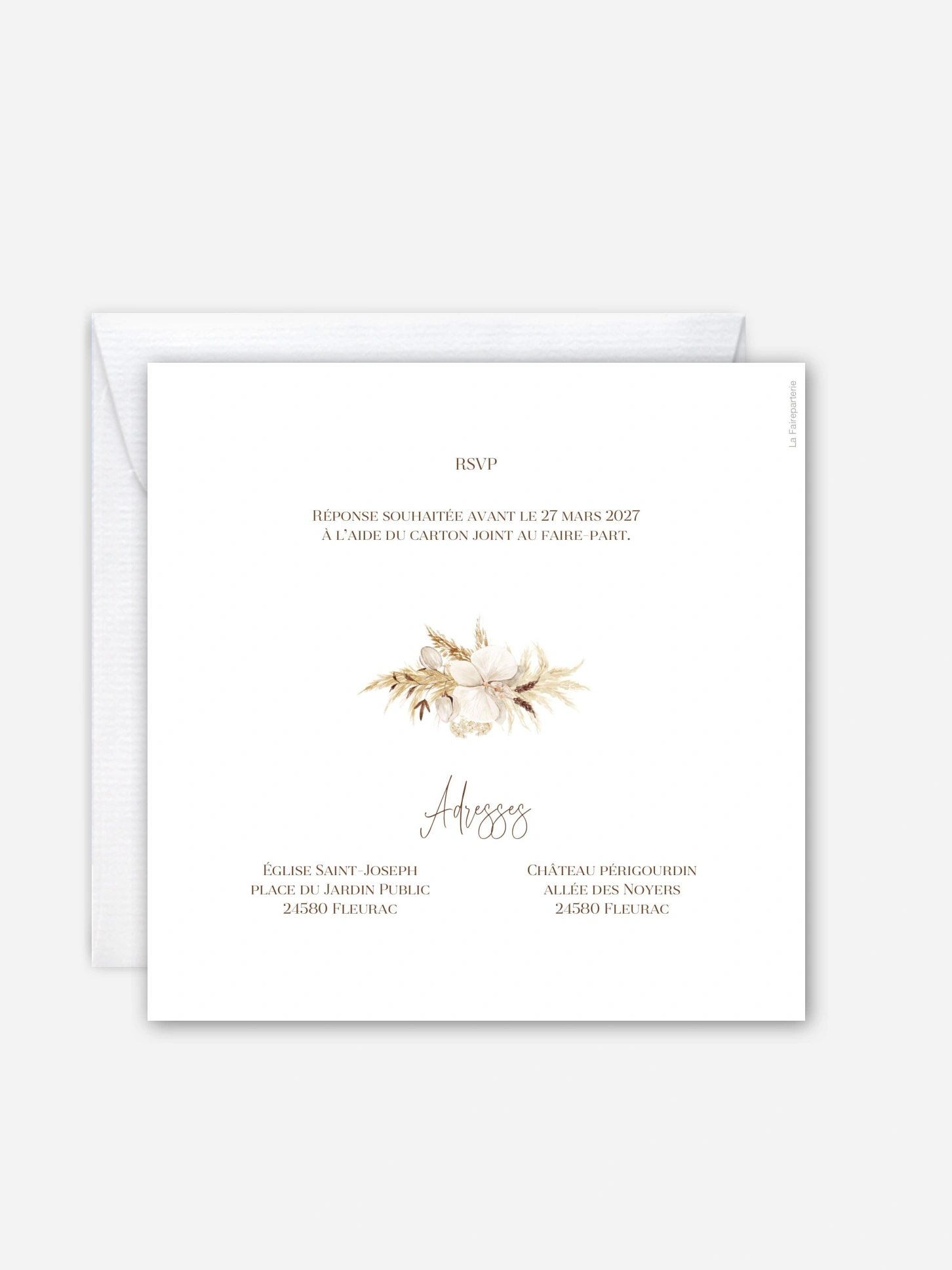 Faire-part de mariage Elegant Boho
