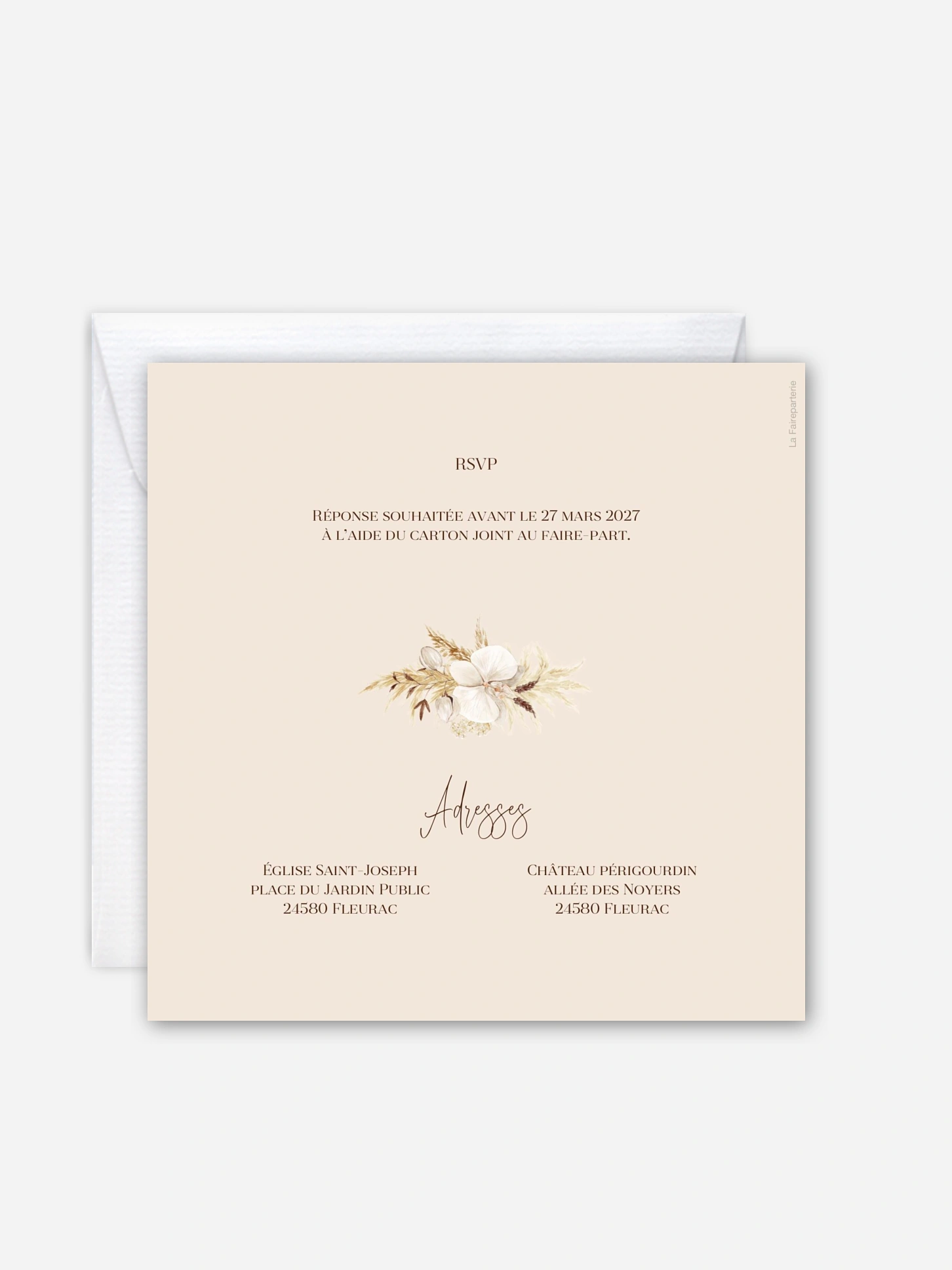 Faire-part de mariage Elegant Boho