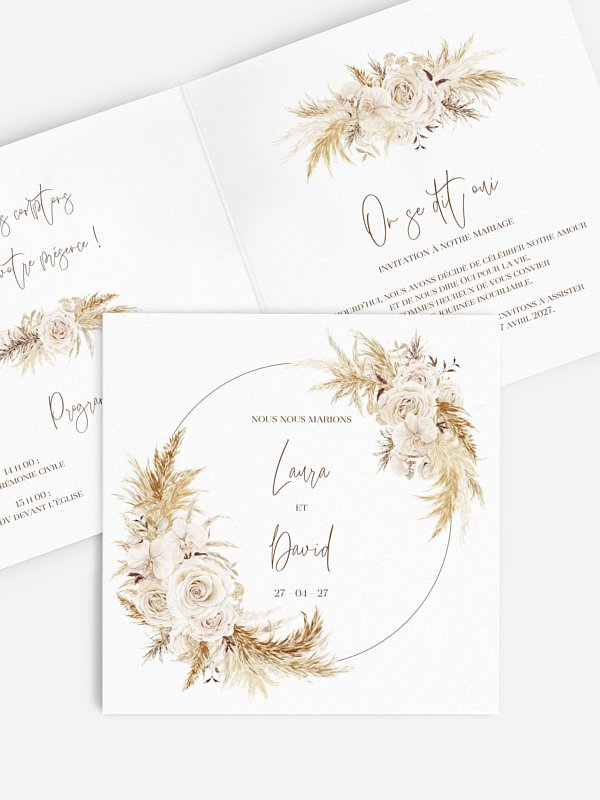 Faire-part de mariage Elegant Boho