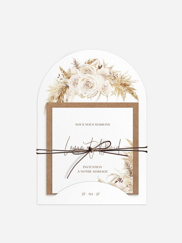 Faire-part de mariage Elegant Boho