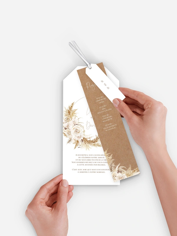 Faire-part de mariage Elegant Boho