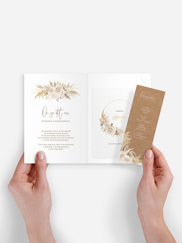 Faire-part de mariage Elegant Boho