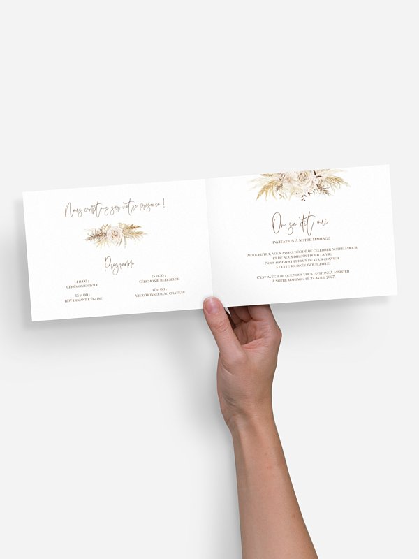 Faire-part de mariage Elegant Boho