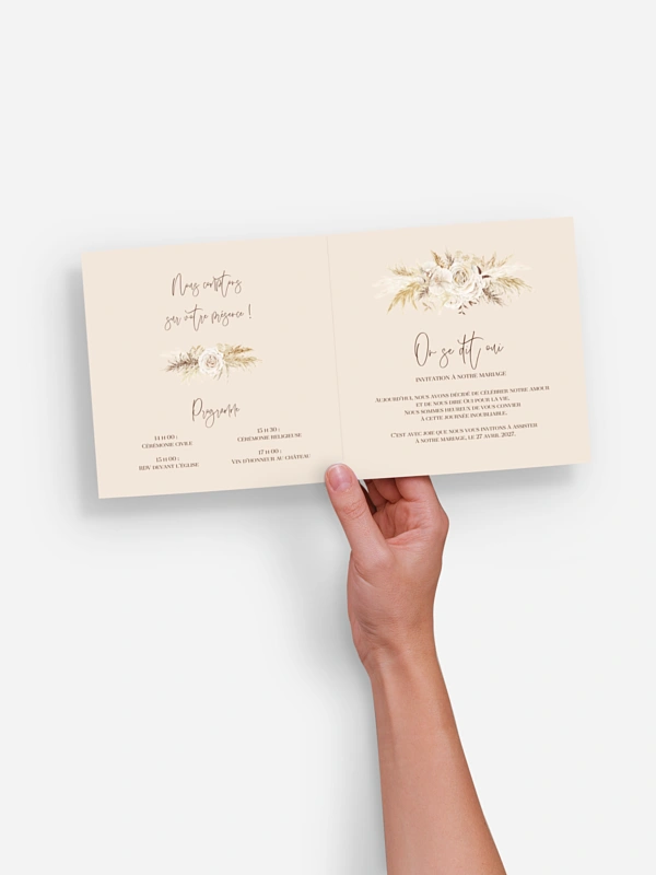 Faire-part de mariage Elegant Boho