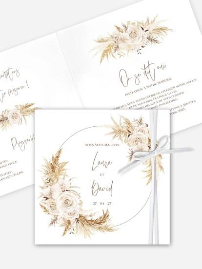 Faire-part de mariage Elegant Boho