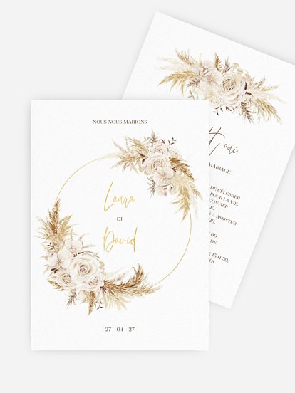 Faire-part de mariage Elegant Boho