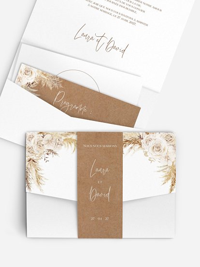 Faire-part de mariage Elegant Boho