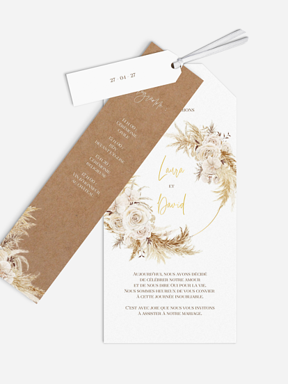 Faire-part de mariage Elegant Boho