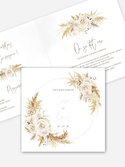 Faire-part de mariage Elegant Boho