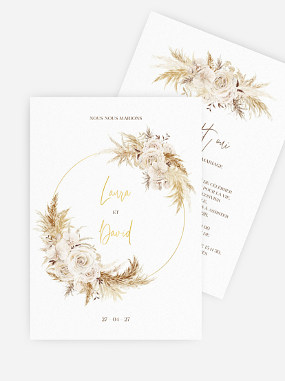Faire-part de mariage Elegant Boho