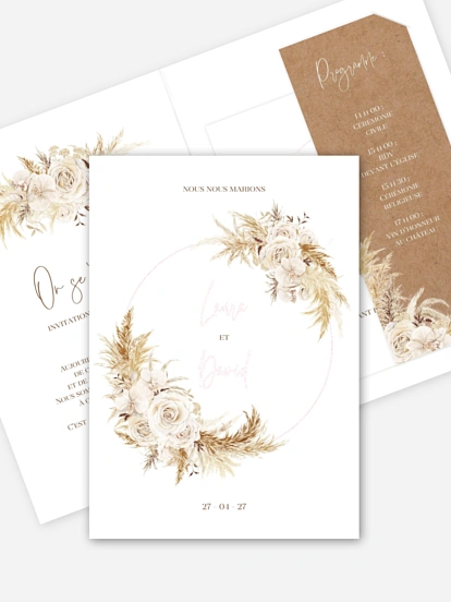 Faire-part de mariage Elegant Boho
