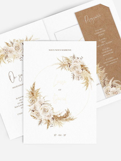 Faire-part de mariage Elegant Boho