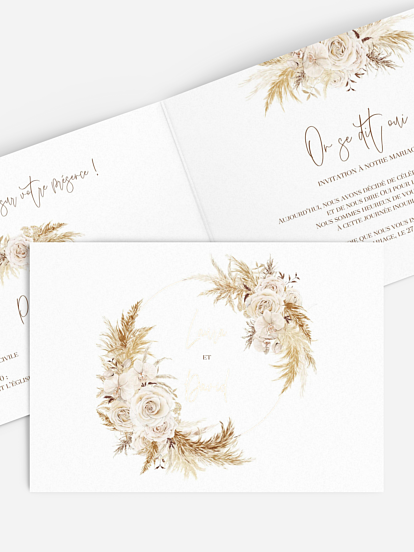 Faire-part de mariage Elegant Boho