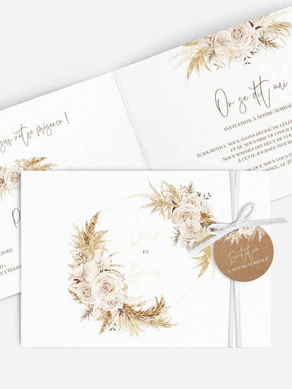 Faire-part de mariage Elegant Boho
