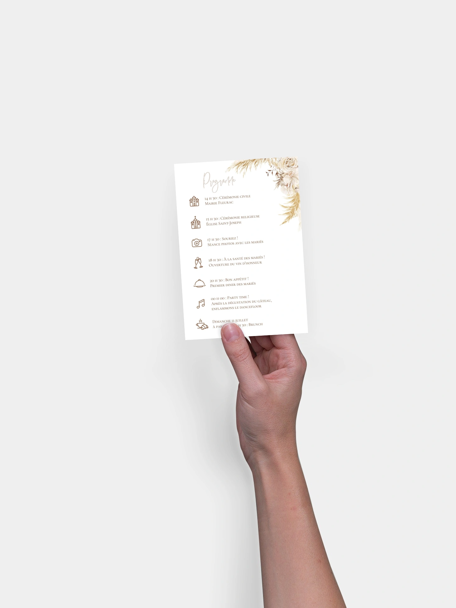 Programme mariage Elegant Boho