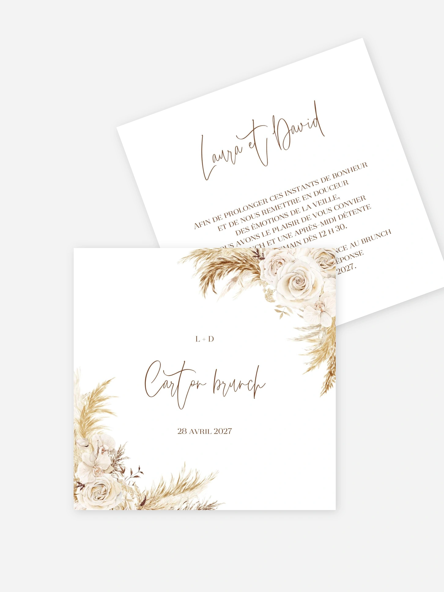 Carte brunch Elegant Boho