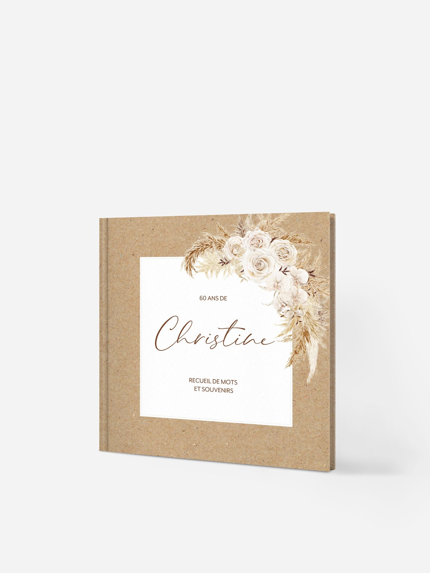 Livre d'or anniversaire Roses Boho