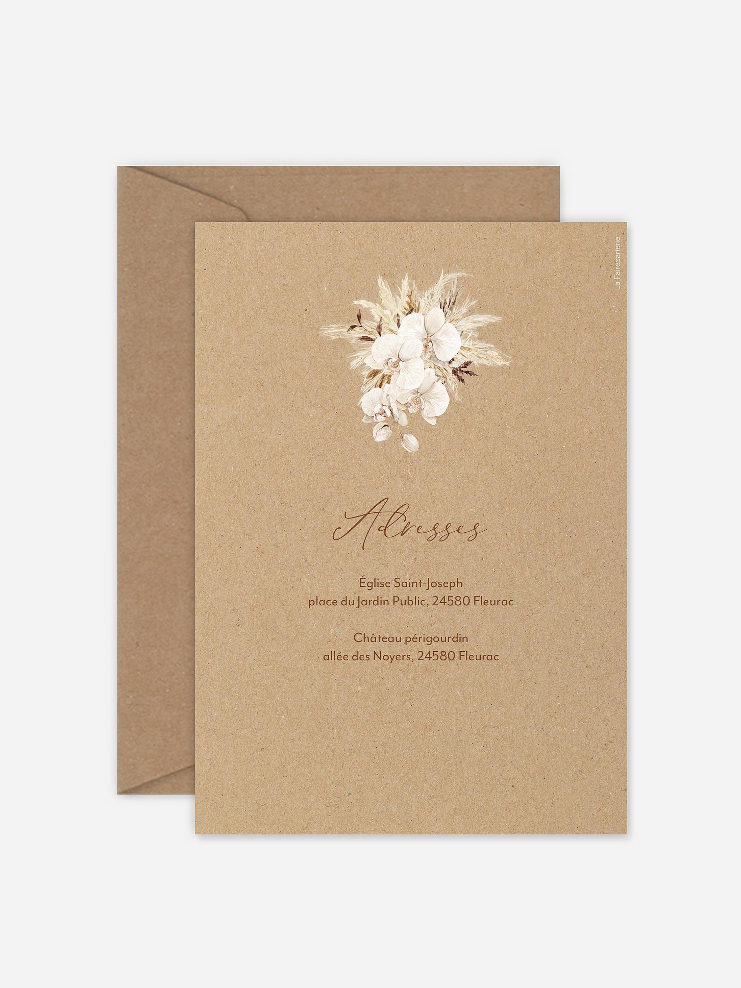 Faire-part de mariage Roses Boho