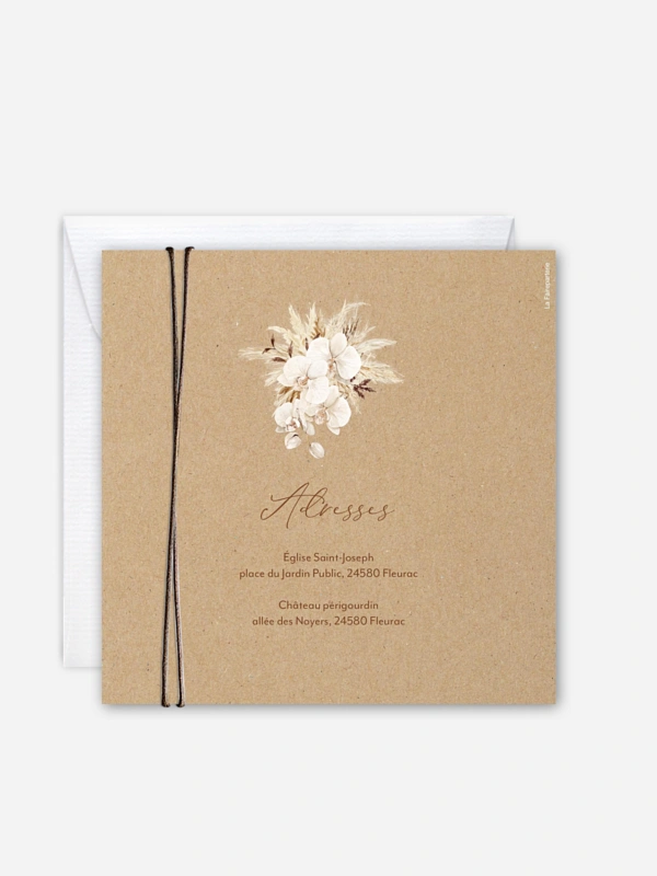 Faire-part de mariage Roses Boho
