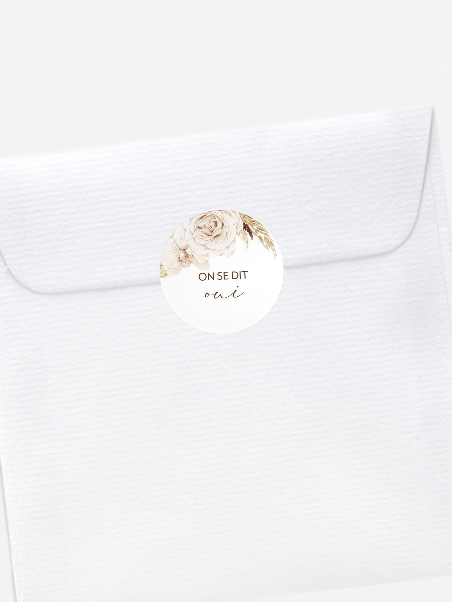 Stickers mariage Roses Boho