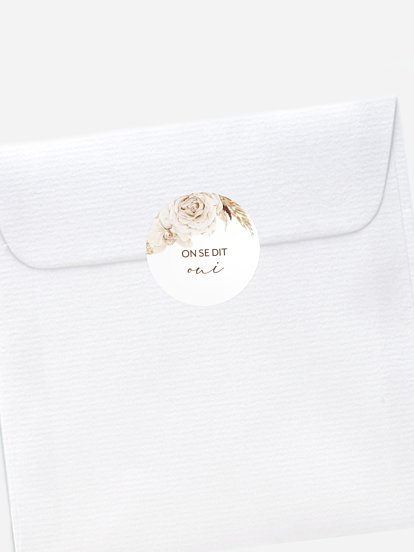 Stickers mariage Roses Boho