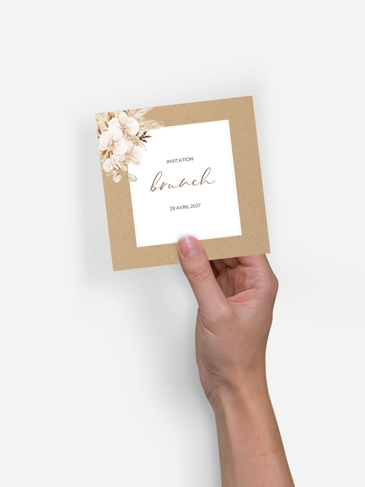 Carte brunch Roses Boho