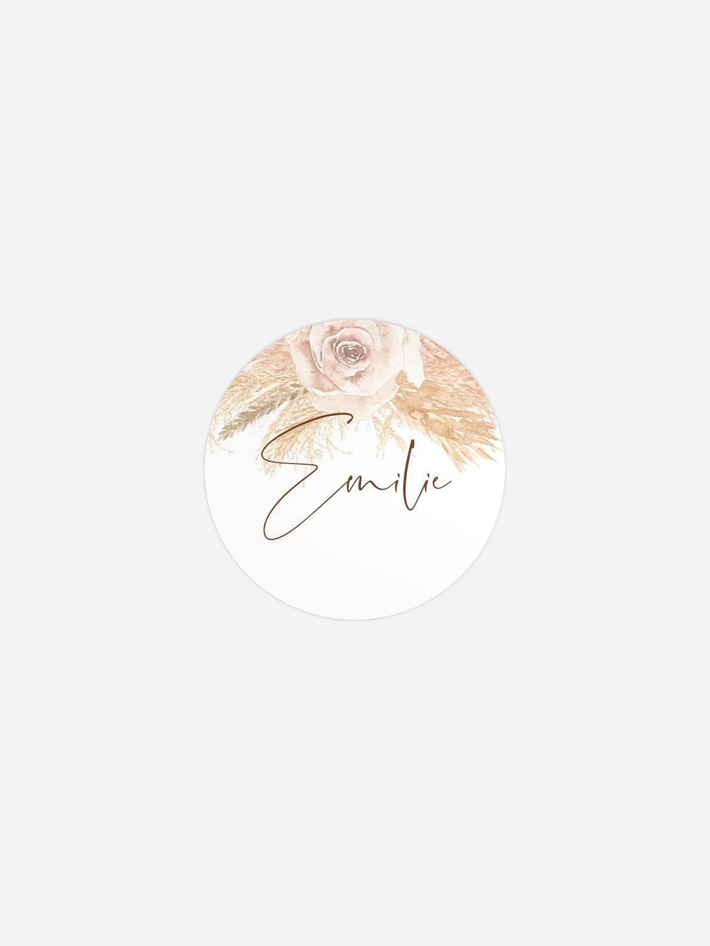 Étiquette cadeau individuelle Boho Pampas