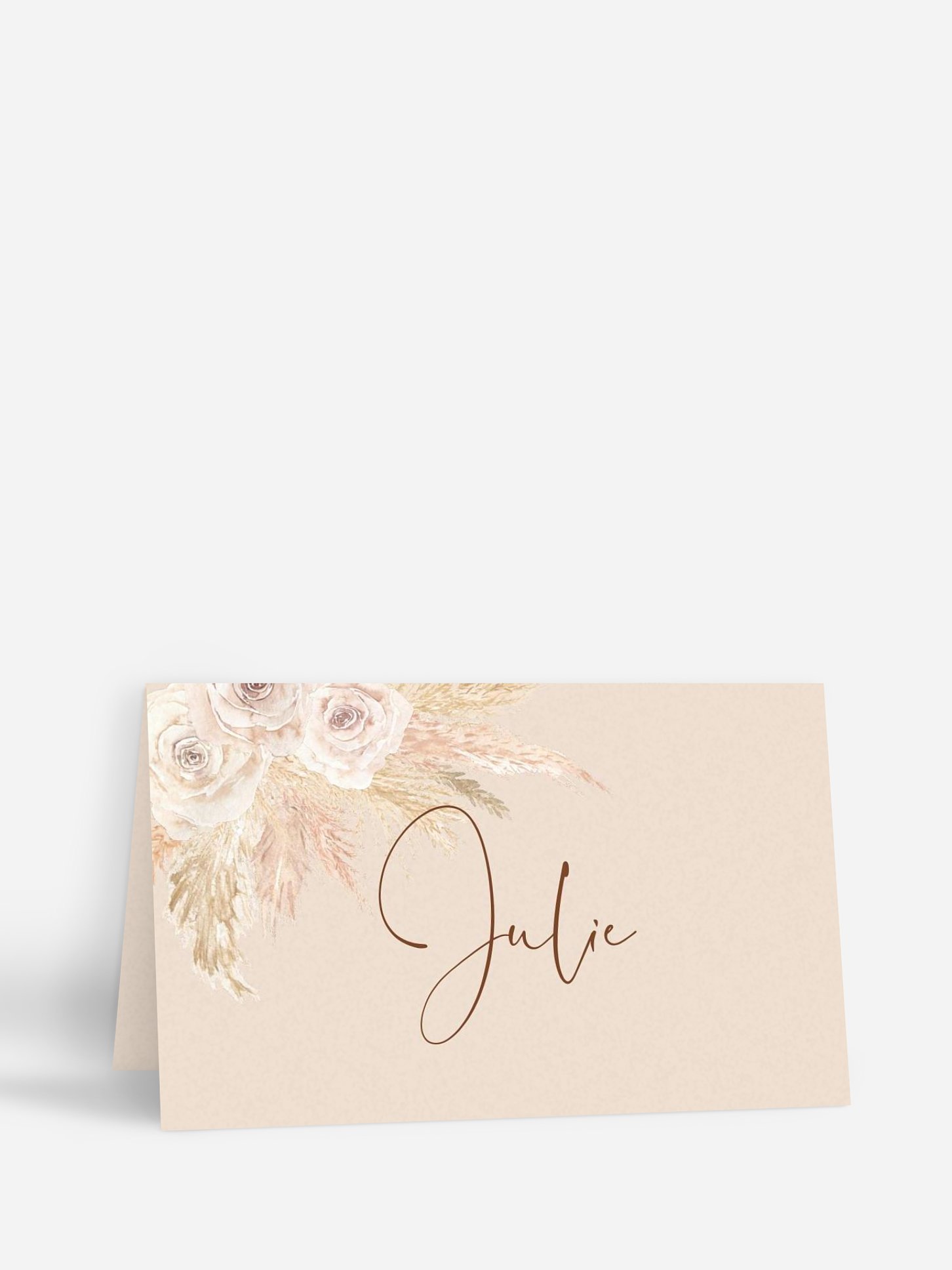 Marque-place mariage Boho Pampas