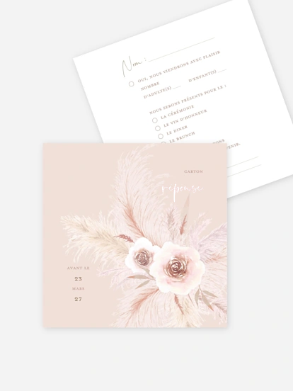 Carton réponse Pampas douces