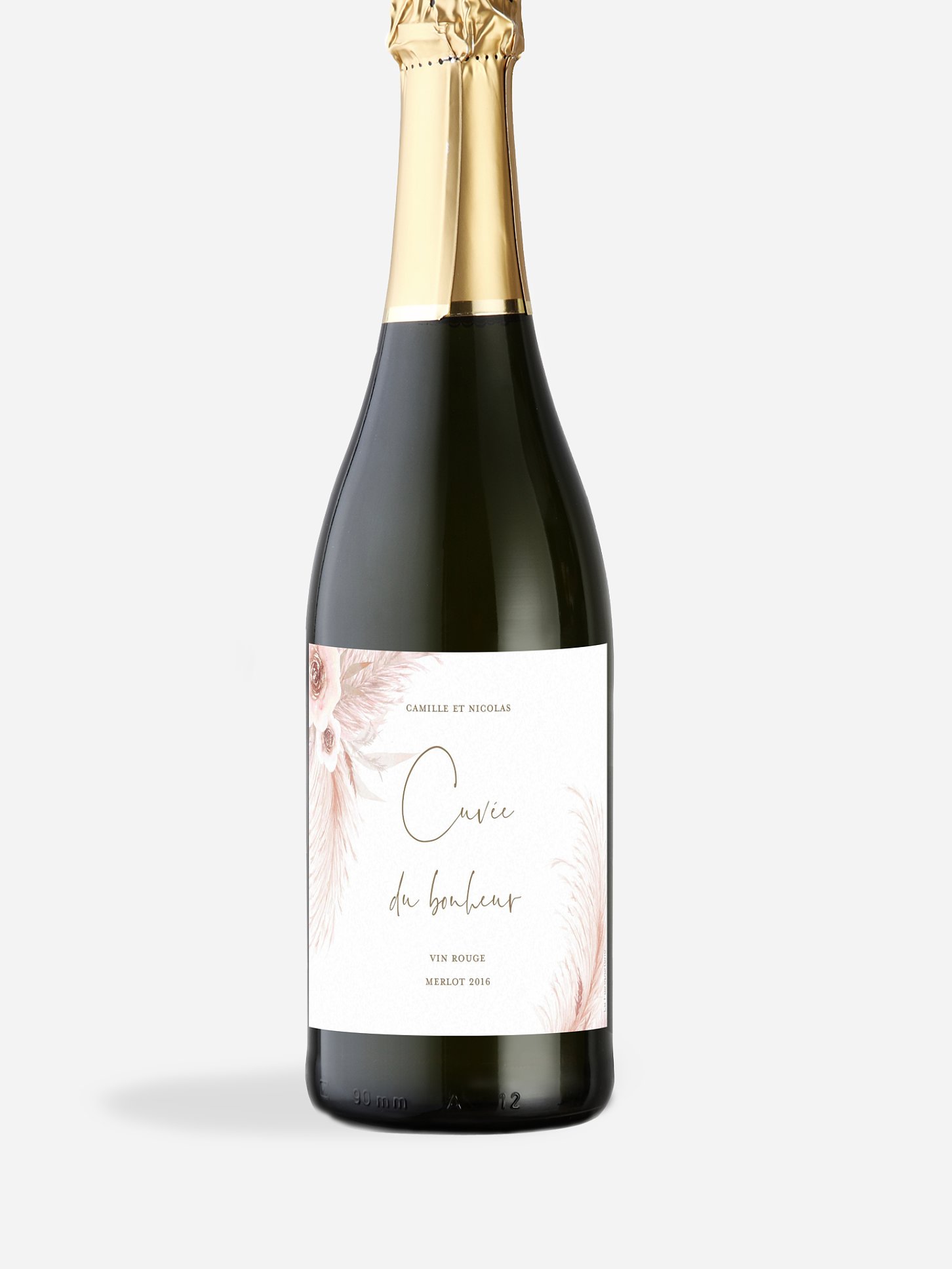 Étiquette bouteille Pampas douces