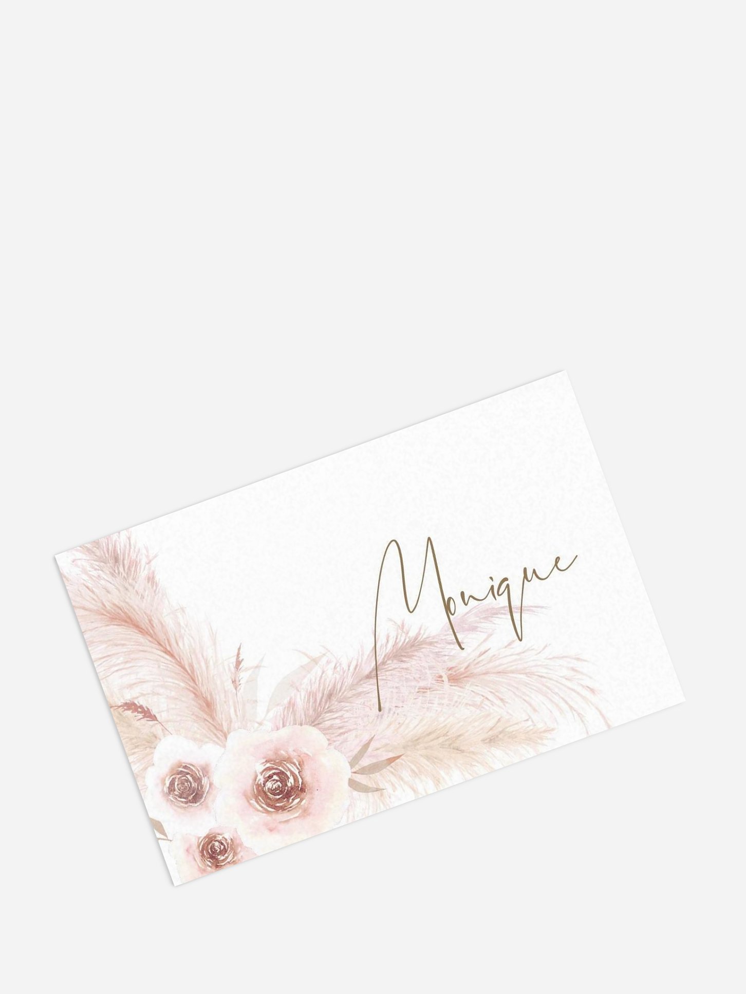Marque-place mariage Pampas douces
