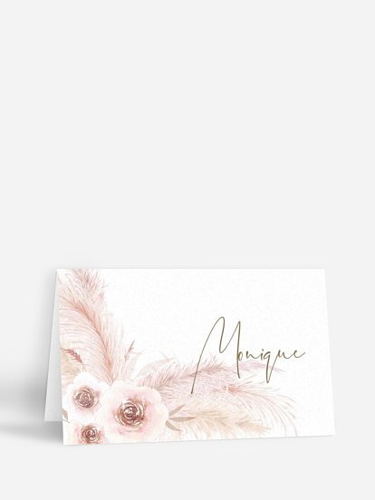 Marque-place mariage Pampas douces