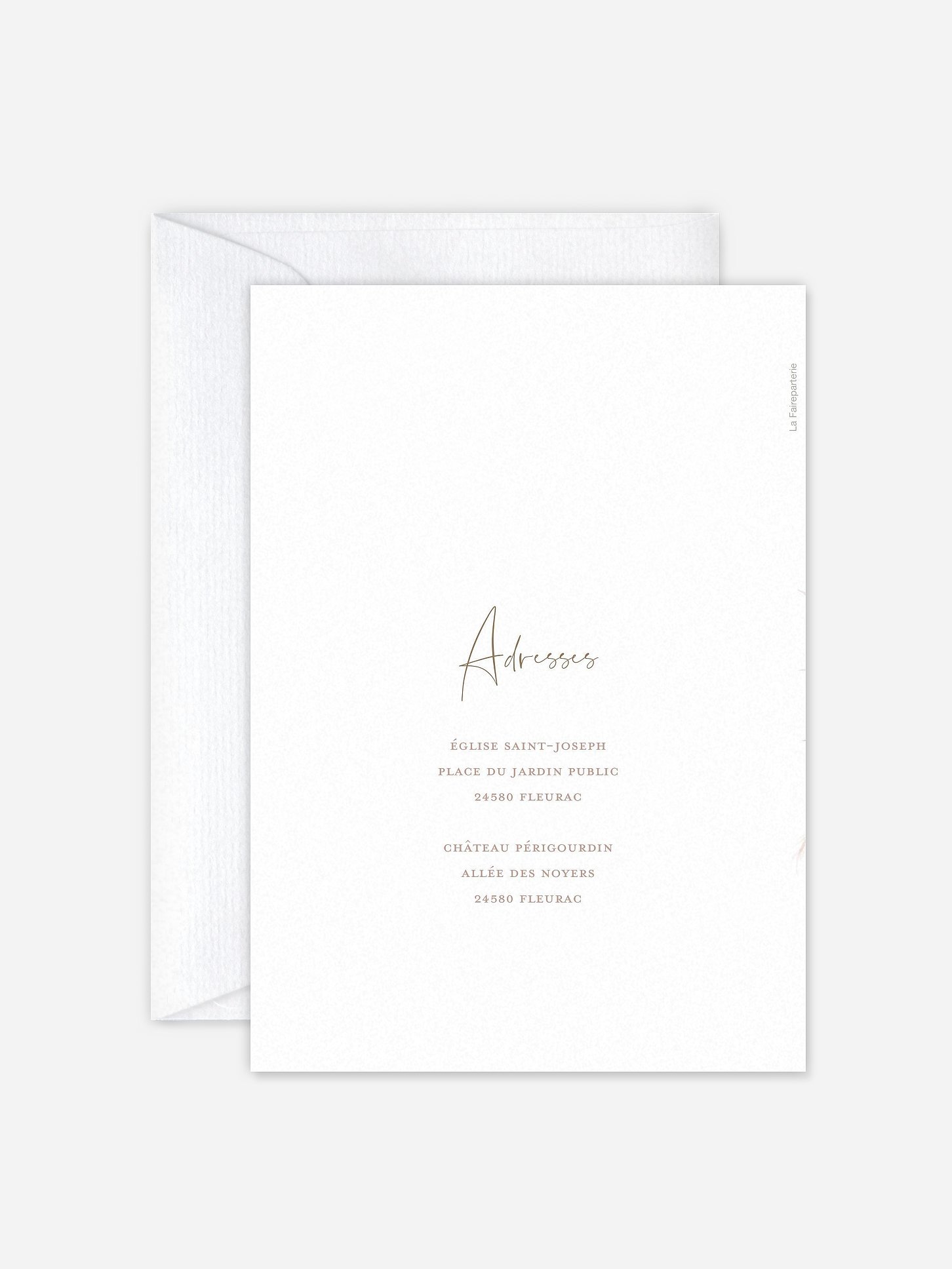 Faire-part de mariage Pampas douces