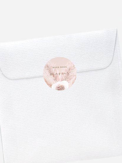 Stickers mariage Pampas douces