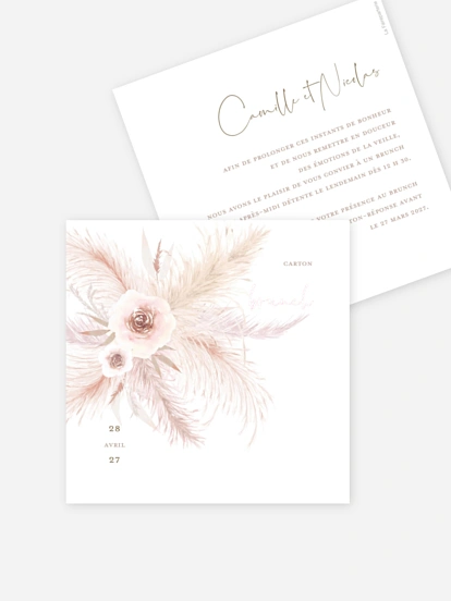 Carte brunch Pampas douces